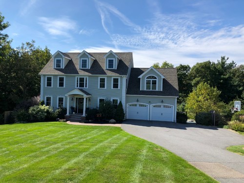 Beautiful colonial home with fresh exterior paint