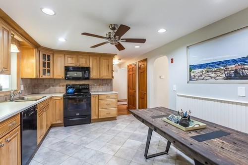 Walpole kitchen with tile flooring